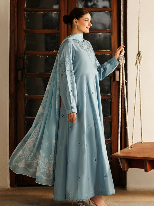 Panache Apparel Mistfall Ramadan Edit Cotton Embroidered Stitched Suit-Verve