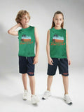 Velvour Poly Athletic Sleeveless Tracksuit-VST61-B