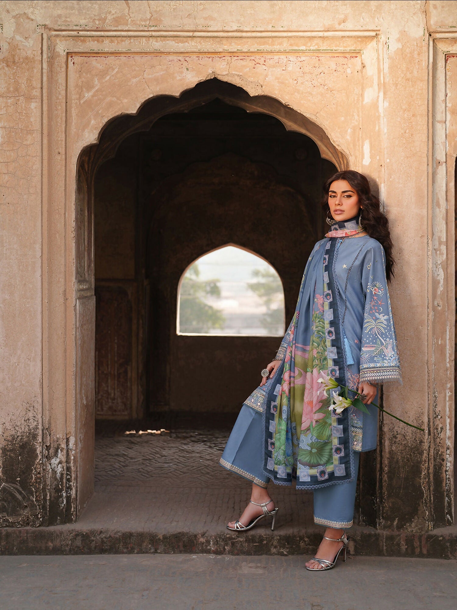 Binilyas Suroor Eid Pret'26 Lawn Embroidered Stitched 3-Piece Suit-242-B