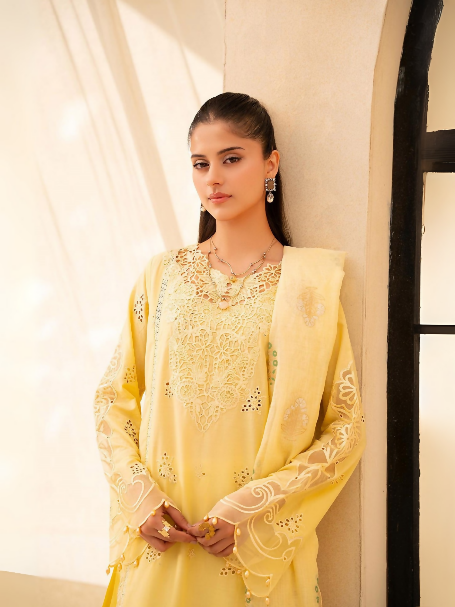 RajBari Jahaan Premium Festive Lawn Embroidered Unstitched 3-Piece Suit-ORIYA 6-A