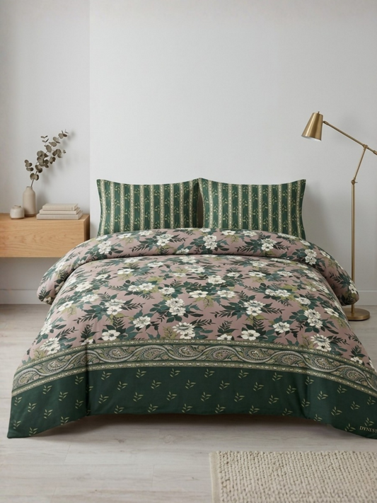 Diamond Dynasty Printed 3-Piece King Bedsheet Set-111