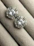 H&A Jewellery One Carat Silver Plated Stud Earrings