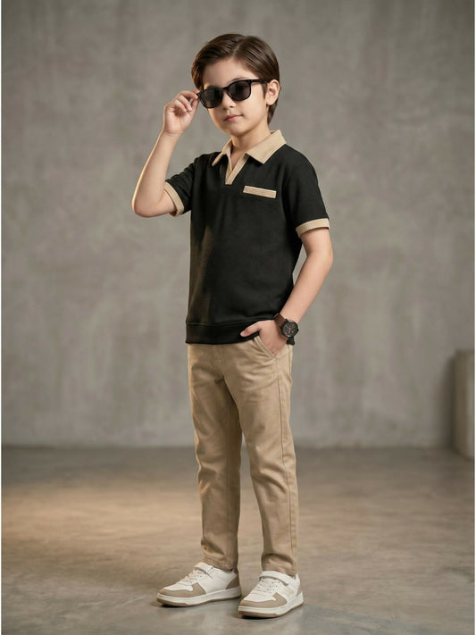 Velvour Boys Polyester Polo Shirt-VP27-B