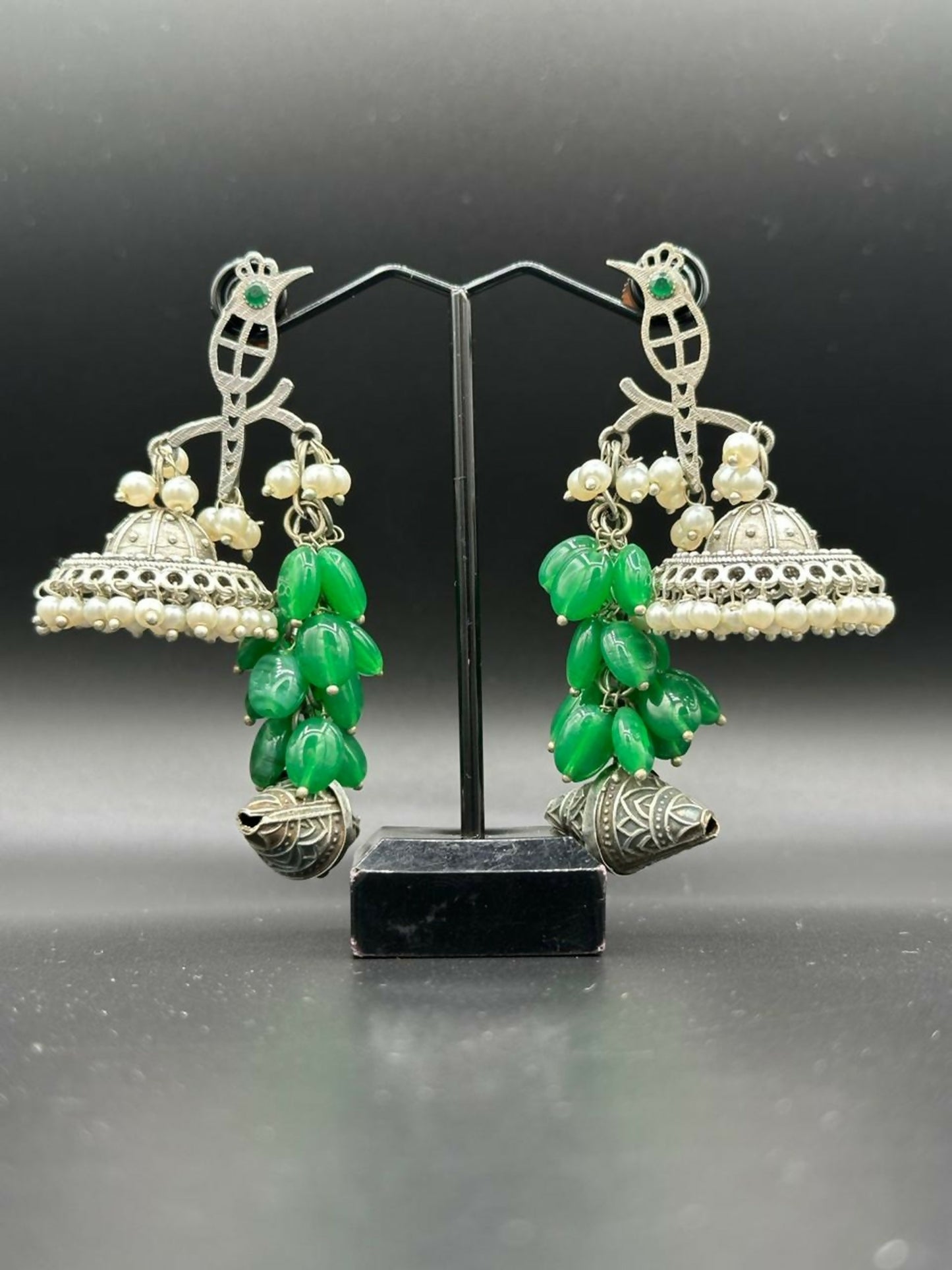 H&A Jewellery Handmade Brass Oxidized Jhumka