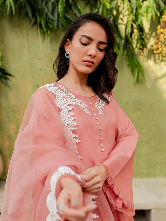 Allure By IH Katan Silk Embroidered Stitched 3-Piece Suit-Lilly