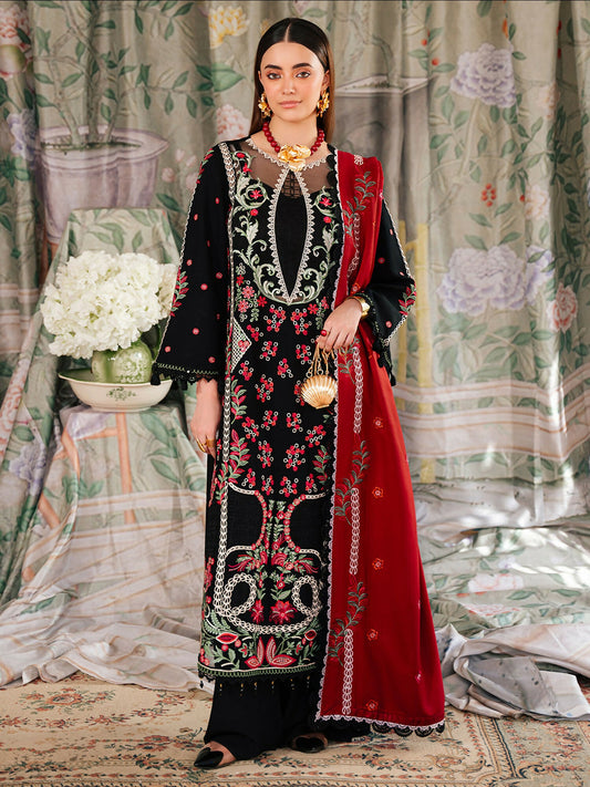 Mahnur Secret Garden Karandi Embroidered Stitched 3-Piece Suit–SG-005