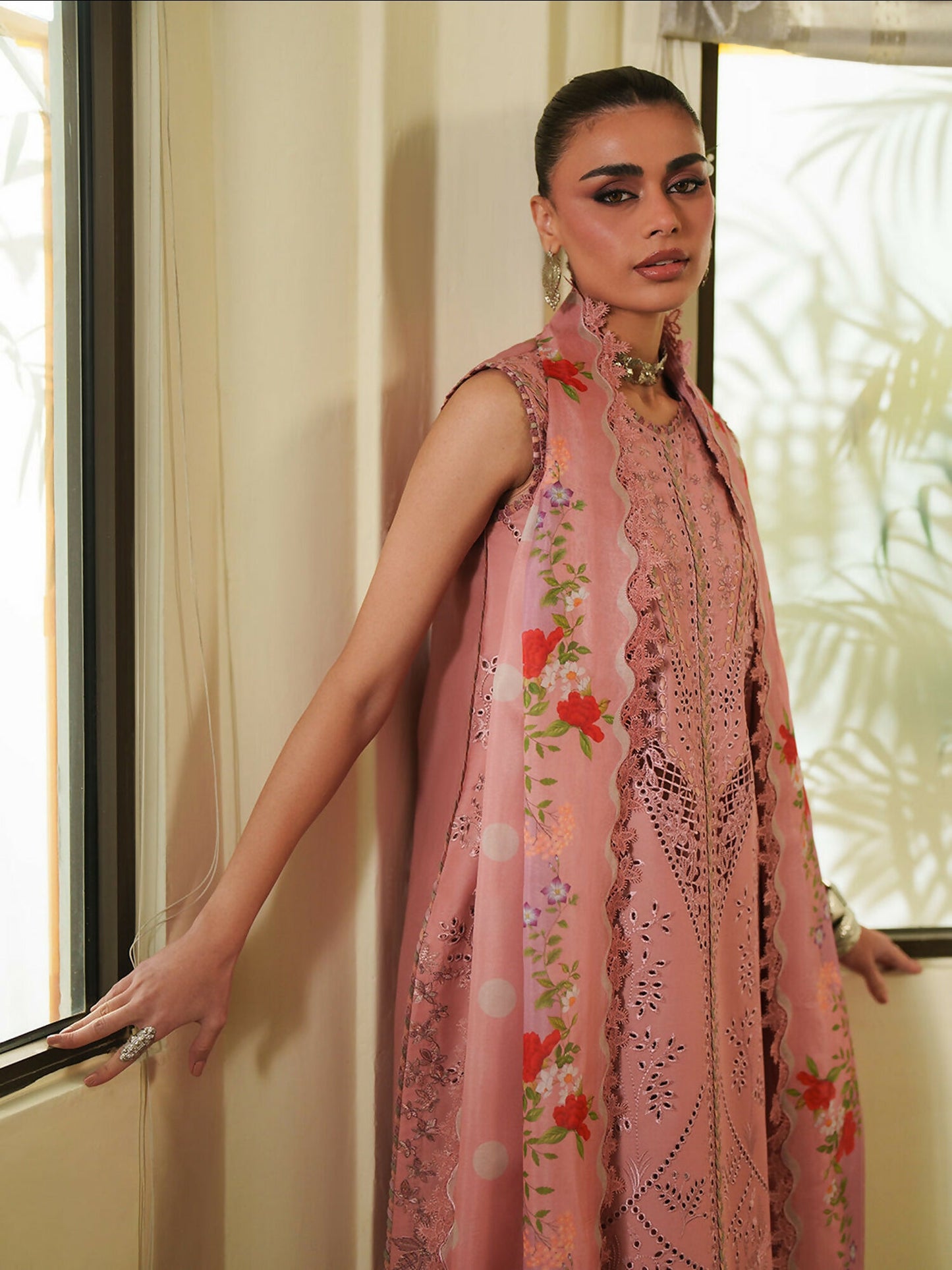 Binilyas Heritage Dore Summer'26 Lawn Embroidered Unstitched 3-Piece Suit-173-B