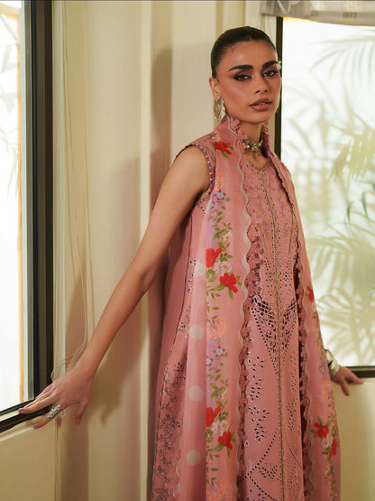 Binilyas Heritage Dore Summer'26 Lawn Embroidered Unstitched 3-Piece Suit-173-B