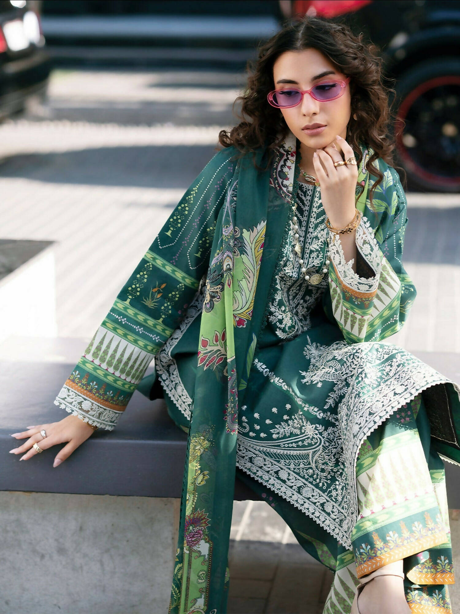 Mahnur Broadway Luxury Lawn'26 Embroidered Stitched 3-Piece Suit-BW-012