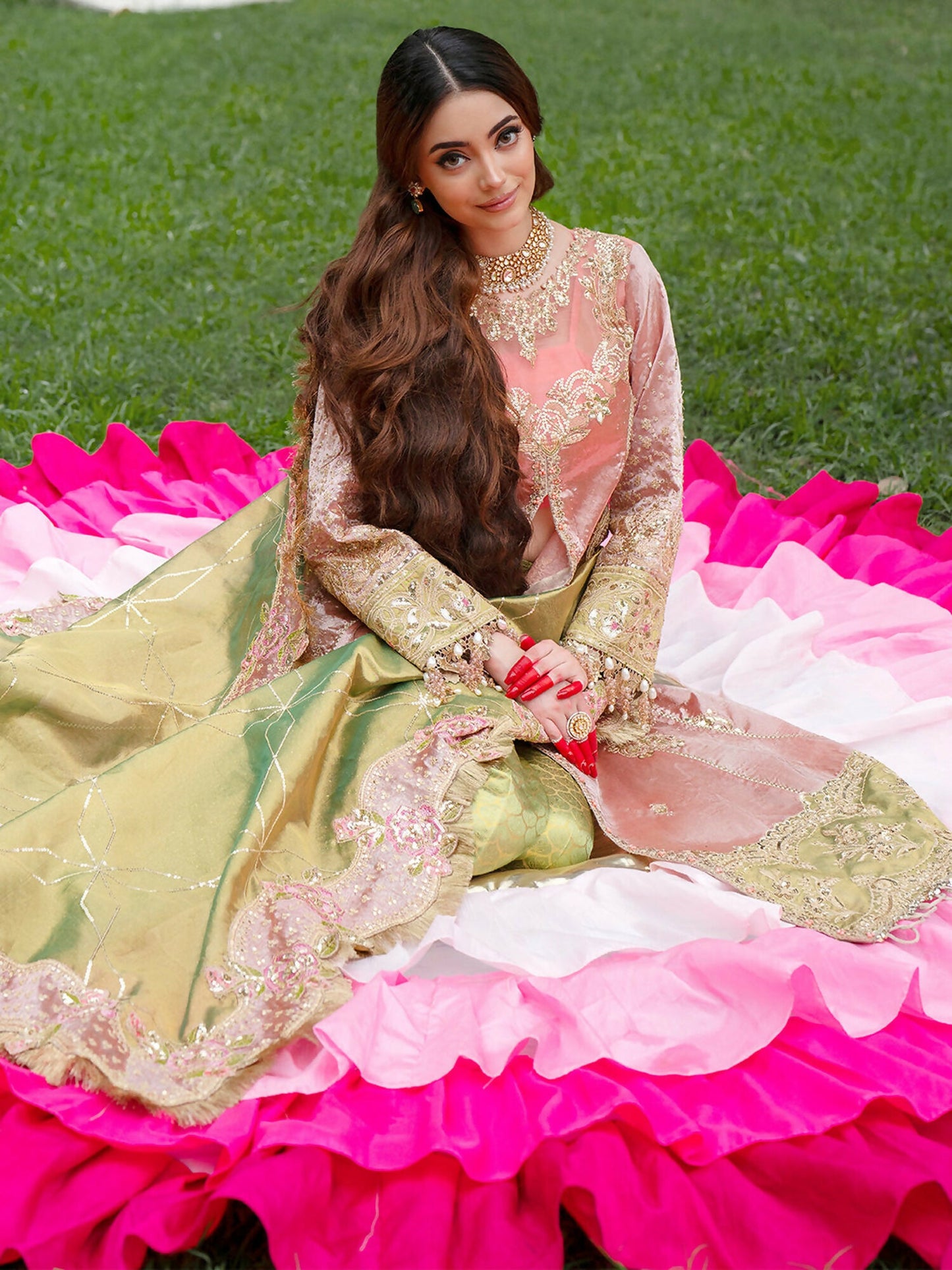 Parishay Ranibagh Luxury Formals Tissue Silk Embroidered Stitched 3-Piece Suit-Noor Mahal