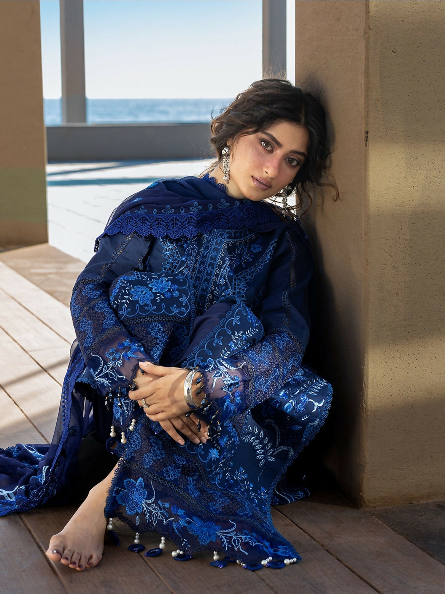 Mahnur Sirene Luxury Lawn'26 Embroidered Stitched 3-Piece Suit-S-15