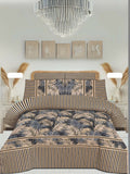 Salonika Printed 3 Piece King Bedsheet Set-132