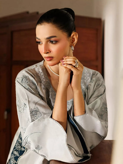 Panache Apparel Noore Eid Edit Raw Silk Embroidered Stitched Suit-Yara
