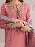 Shurooq Echoes In Bloom Silk Embellished Stitched 3-Piece Suit-Rose Mist