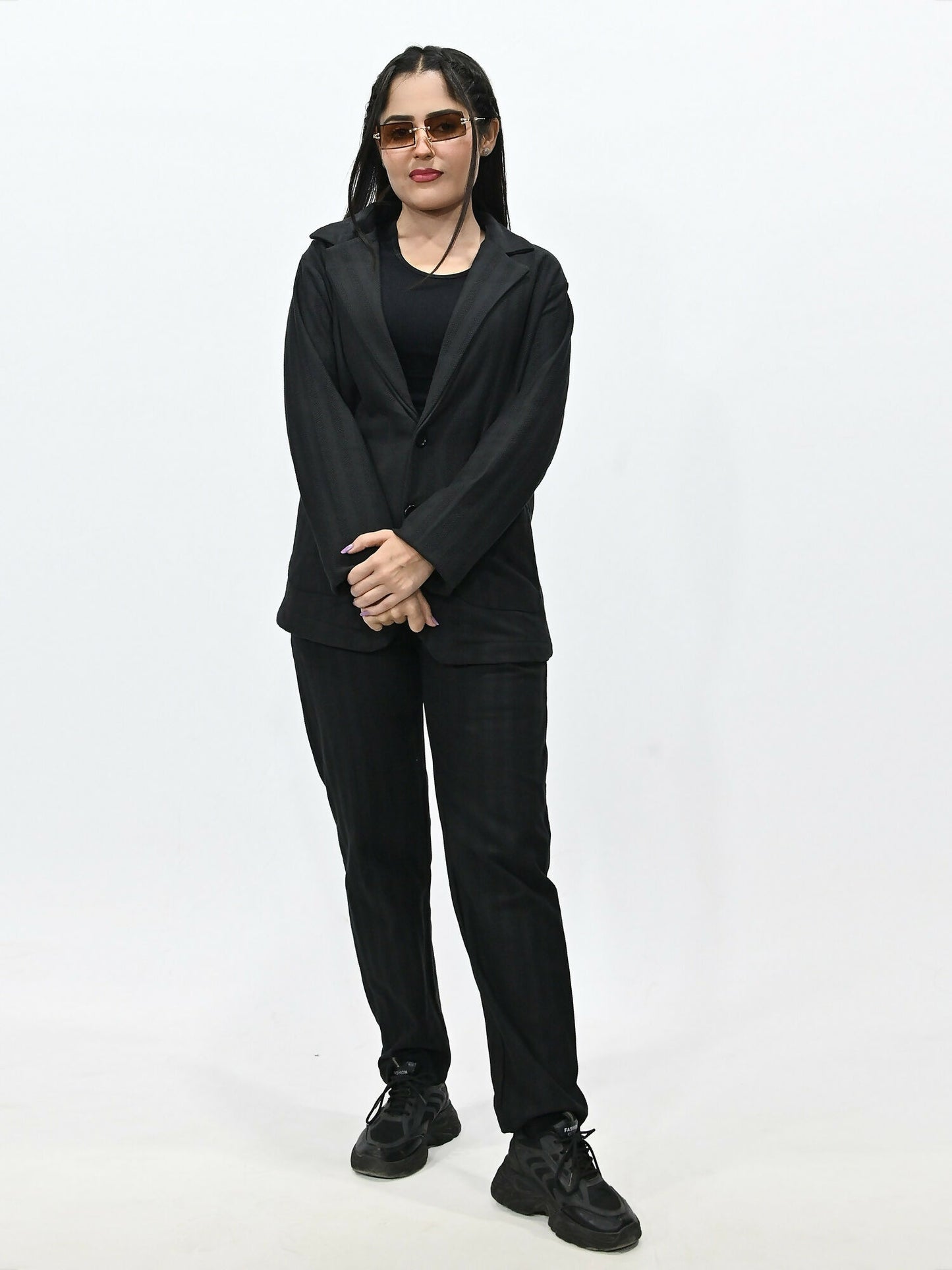 Jupiter Celebrity Self Textured Casual Pant Coat-14866