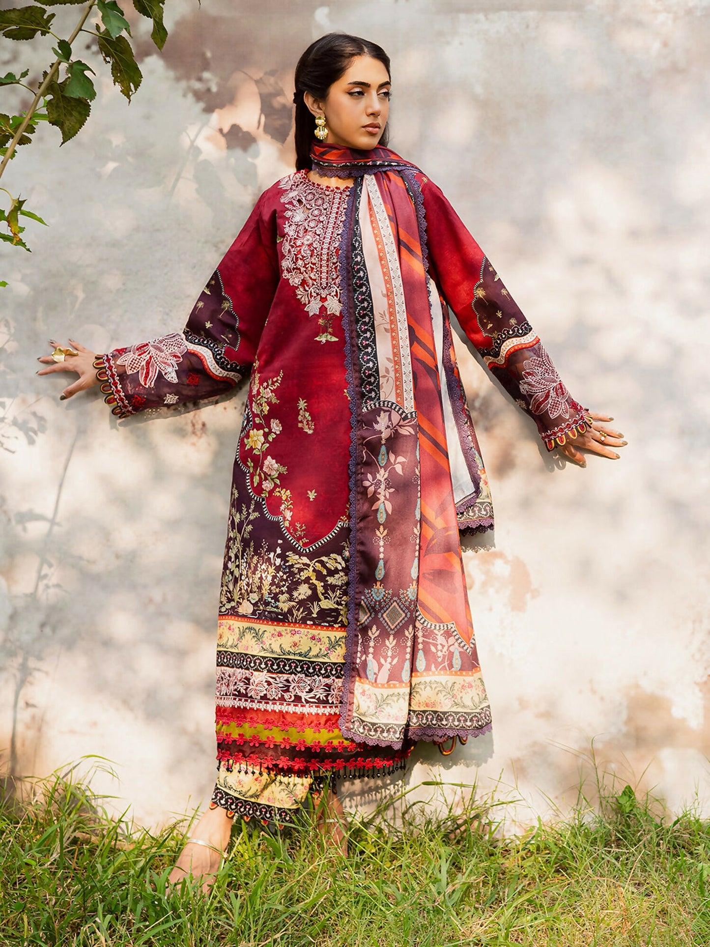 Parishay Rang e Sarma Khaddar Embroidered Unstitched 3-Piece Suit-SAR-06