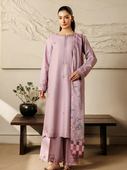 Panache Apparel Mistfall Ramadan Edit Cotton Embroidered Stitched Suit-Petalwind