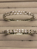 H&A Jewellery One Carat Silver Rhodium-Plated Kangina with Semi-Precious Stones