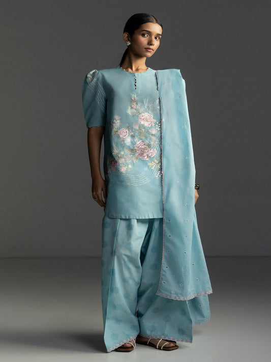 COCO by Zara Shahjahan Lawn'26 Embroidered Unstitched 3-Piece Suit-Evia-9B