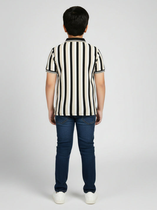 Velvour Boys Pique Tipping Collar Polo Shirt-VP16-A