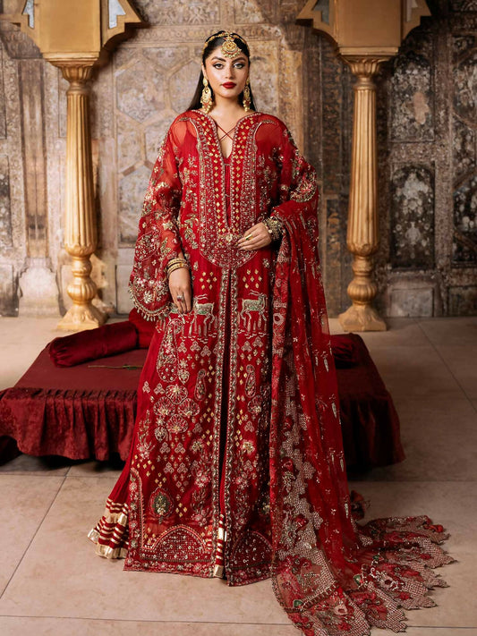 Shiza Hassan Shehnai Organza Embroidered Stitched 3-Piece Suit-Roha