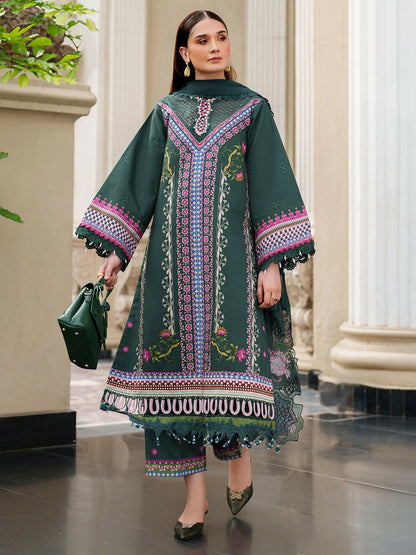 Parishay Ivy Bloom Viscose Embroidered Stitched 3-Piece Suit-IW-07