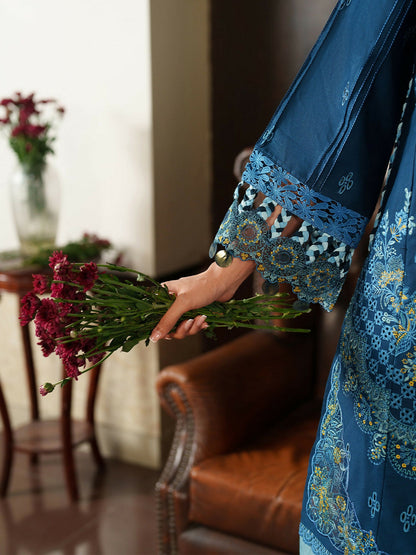 Parishay Panache Winter Corduroy Embroidered Stitched 3-Piece Suit-PNE-12