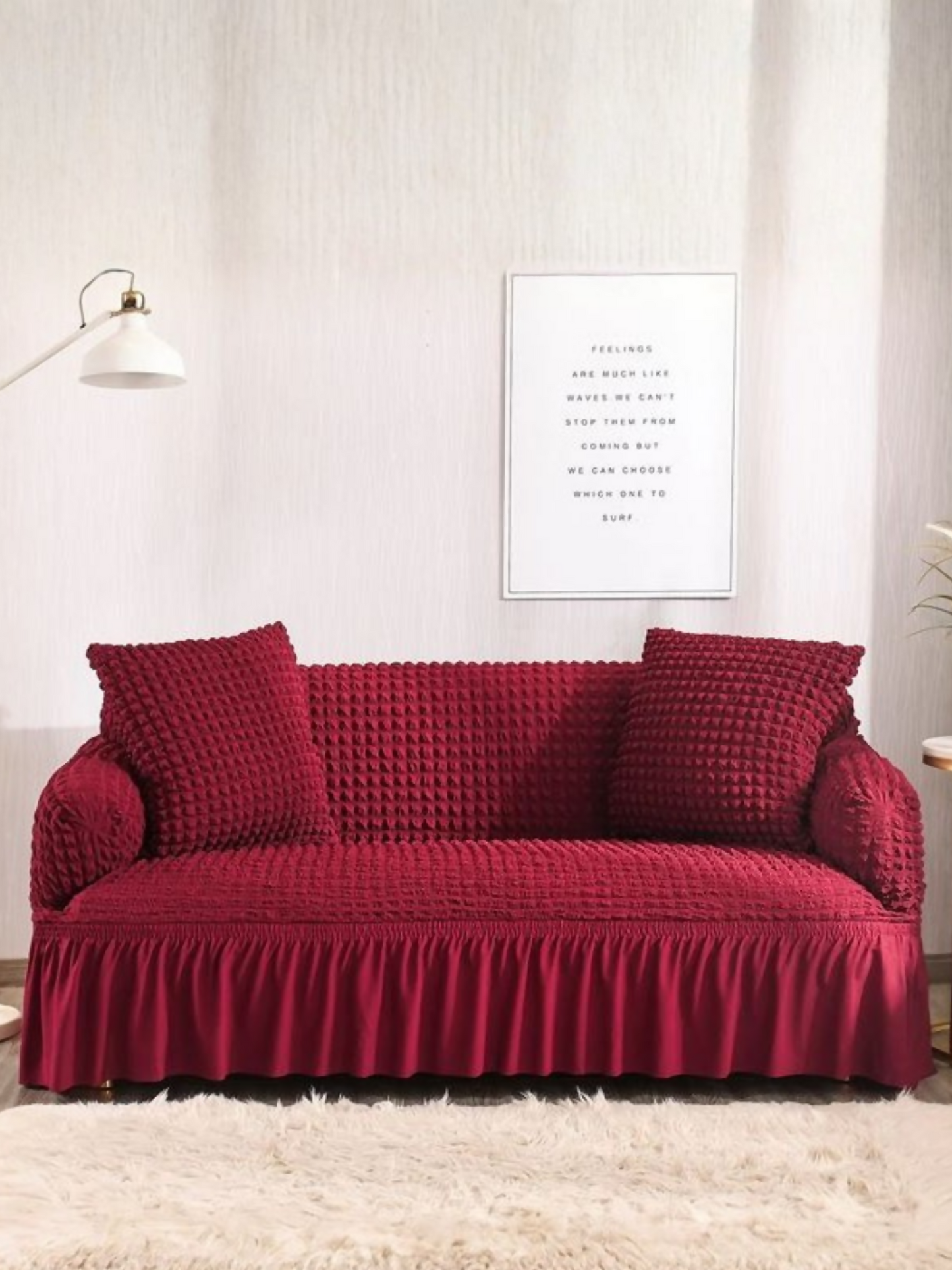 Elegant Bedding Persian Style Jersey Bubble Sofa Cover