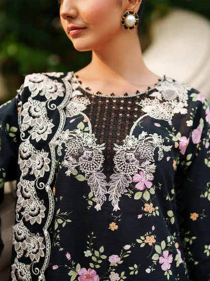 Parishay Ivy Bloom Viscose Embroidered Stitched 3-Piece Suit-IW-01