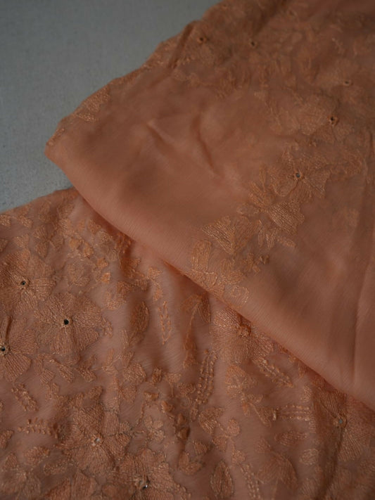 AB Hand Embroideries Chiffon Embroidered Unstitched 2-Piece Suit