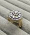 H&A Jewellery 18K Gold Polished Zircon Cluster Ring