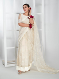 Imran Aftab Lux Winter Wedding Organza Embroidered Unstitched Saree-IASC-28