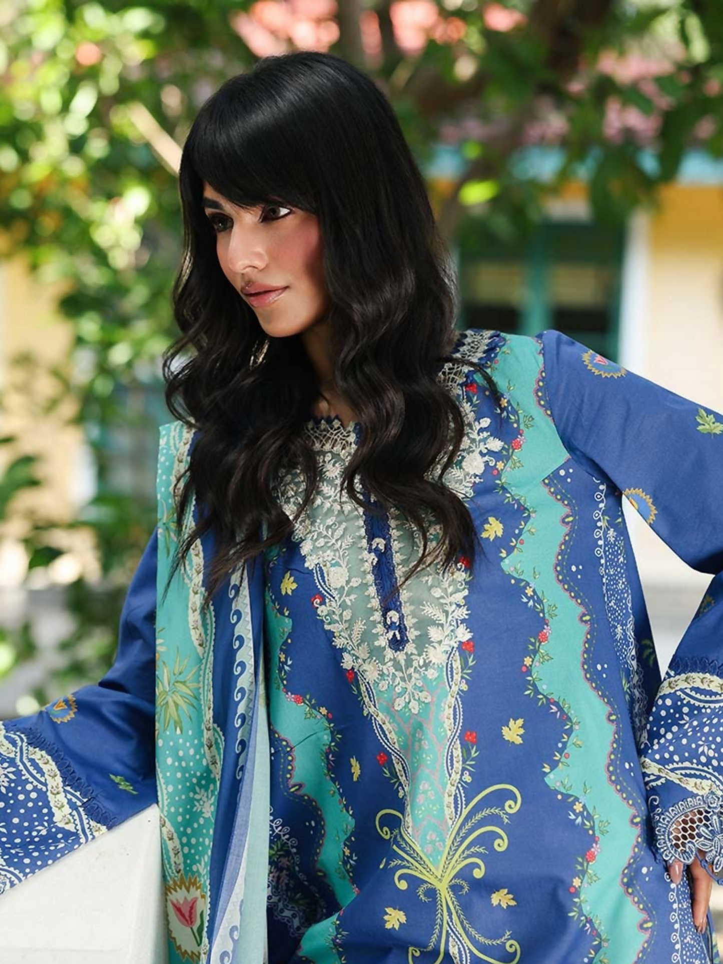 Qalamkar Qprints Lawn'26 Embroidered Unstitched 3-Piece Suit-AX-10-(B)-Viona
