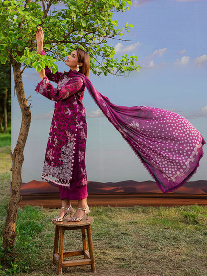 Parishay Rang e Sarma Khaddar Embroidered Unstitched 3-Piece Suit-SAR-09