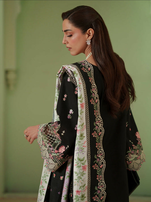 Binilyas Mashriq Luxury Lawn'26 Embroidered Unstitched 3-Piece Suit-D-112-B