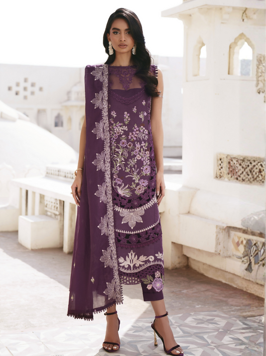 Parishay Shangrila Lawn Embroidered Unstitched 3-Piece Suit-SLA-15