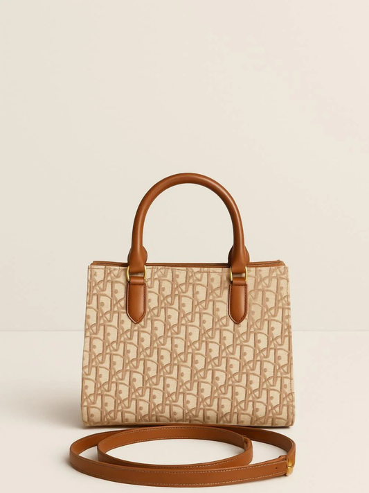 Beige Zebaish Collection Hand Bag-ZB-039