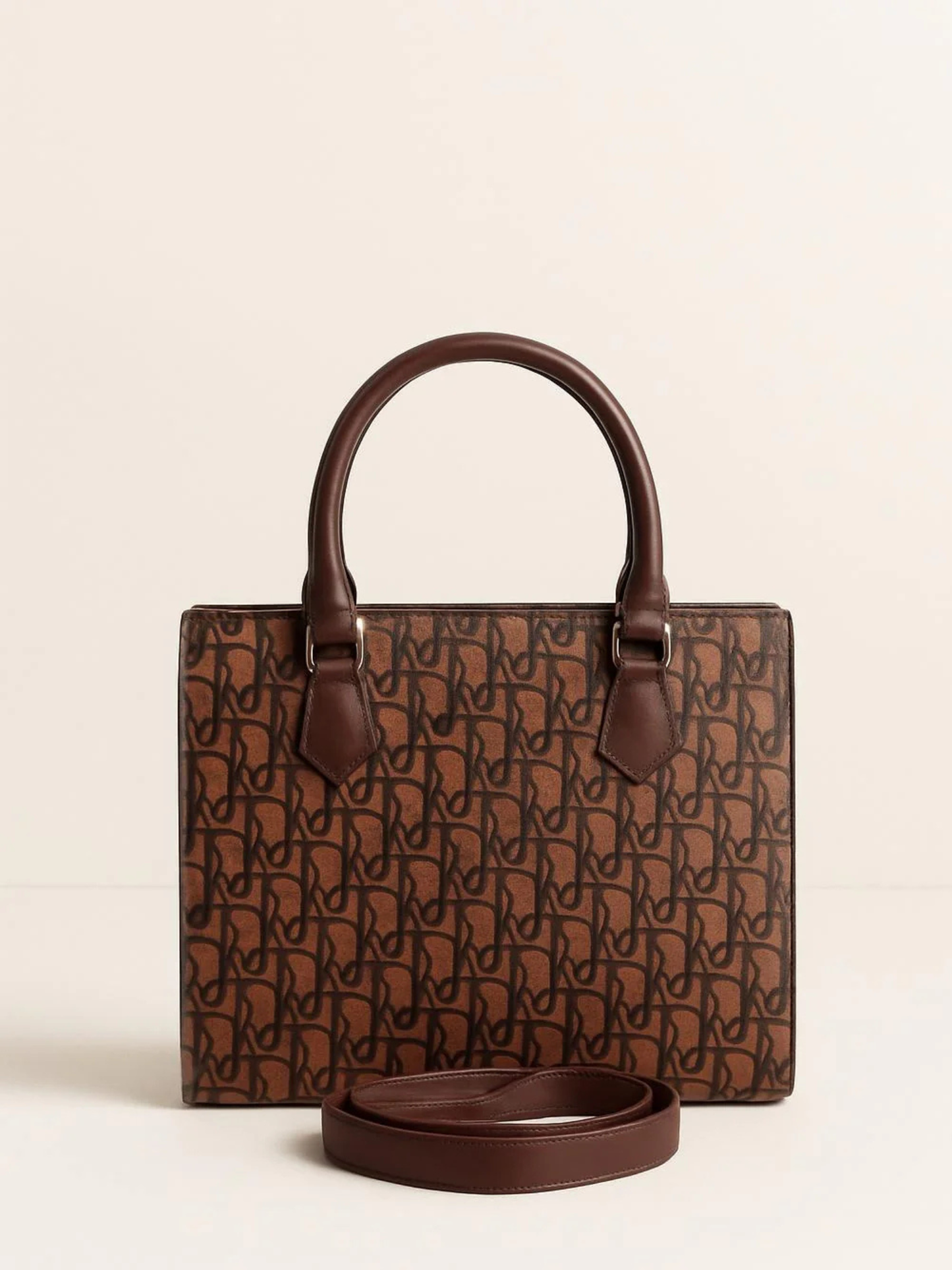 Brown Zebaish Collection Hand Bag-ZB-038