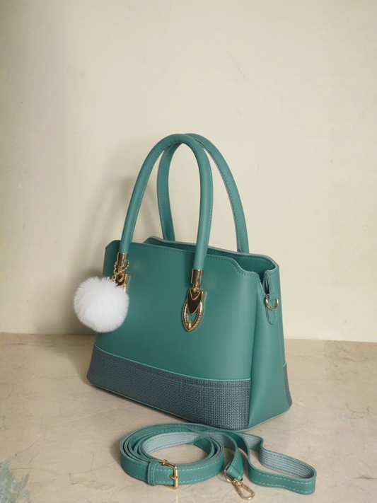 Green Zebaish Collection Hand Bag-ZB-037
