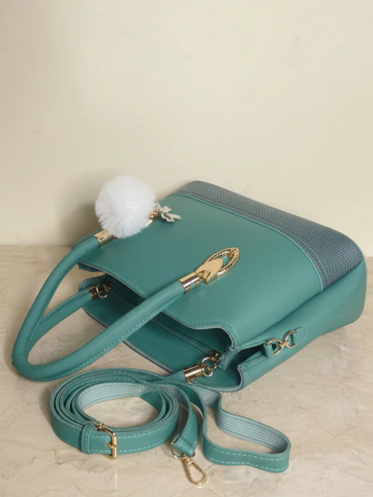 Green Zebaish Collection Hand Bag-ZB-037