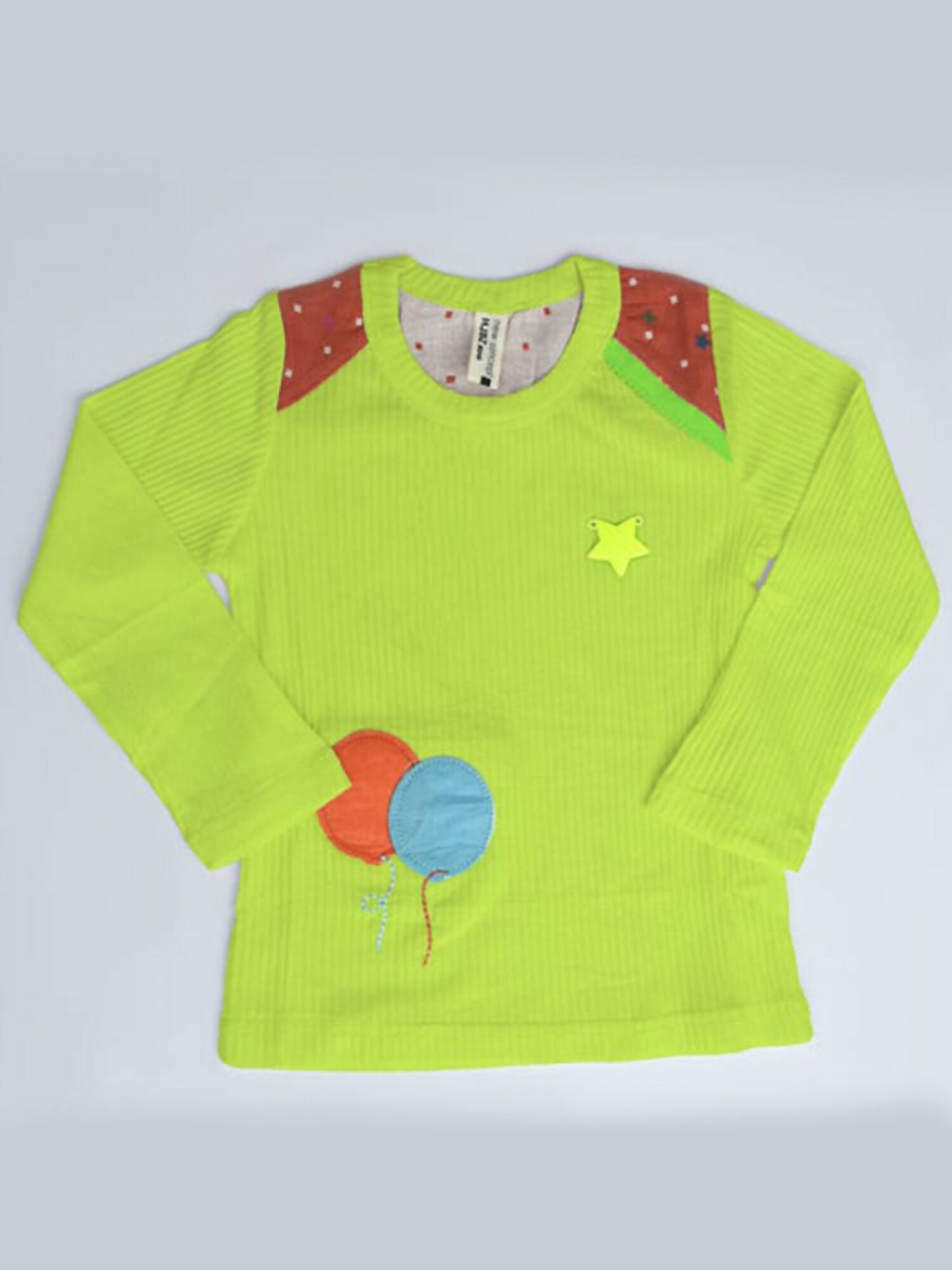 Funky's HJBZ Embroidered Long Sleeve Crew Neck Tee Shirt-13645