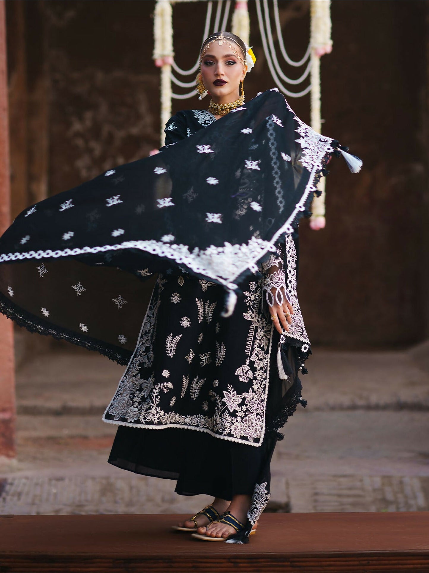 Mahnur Gul Luxury Lawn'26 Embroidered Stitched 3-Piece Suit-G-010