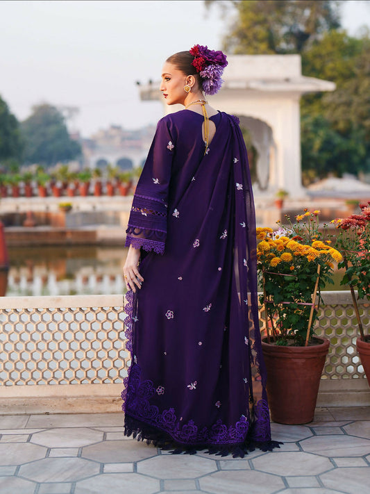 Mahnur Gul Luxury Lawn'26 Embroidered Stitched 3-Piece Suit-G-012
