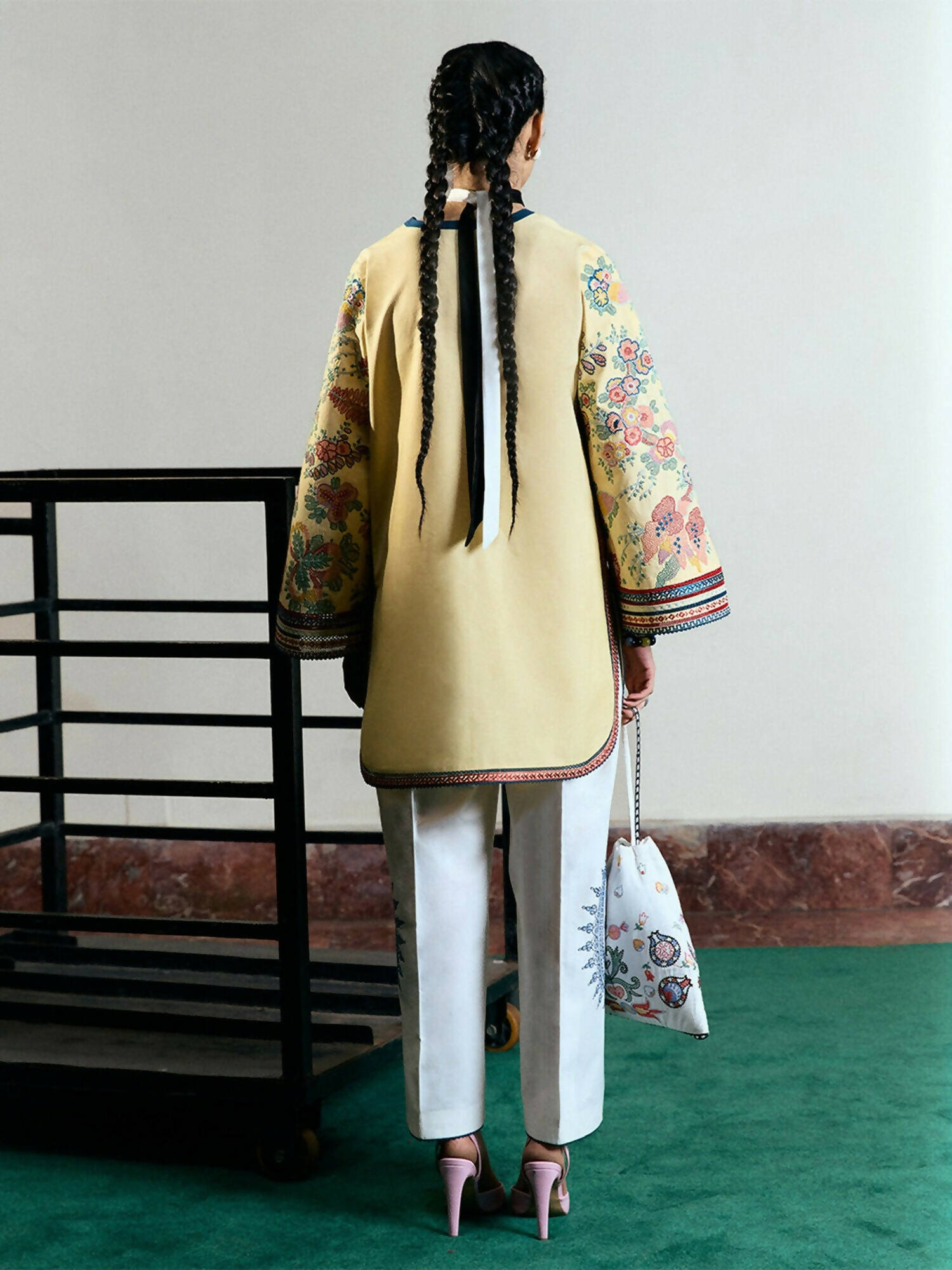 Jugnu by Hussain Rehar Summer Pret'25 Edit III Cotton Embroidered 3-Piece Suit-Yavani