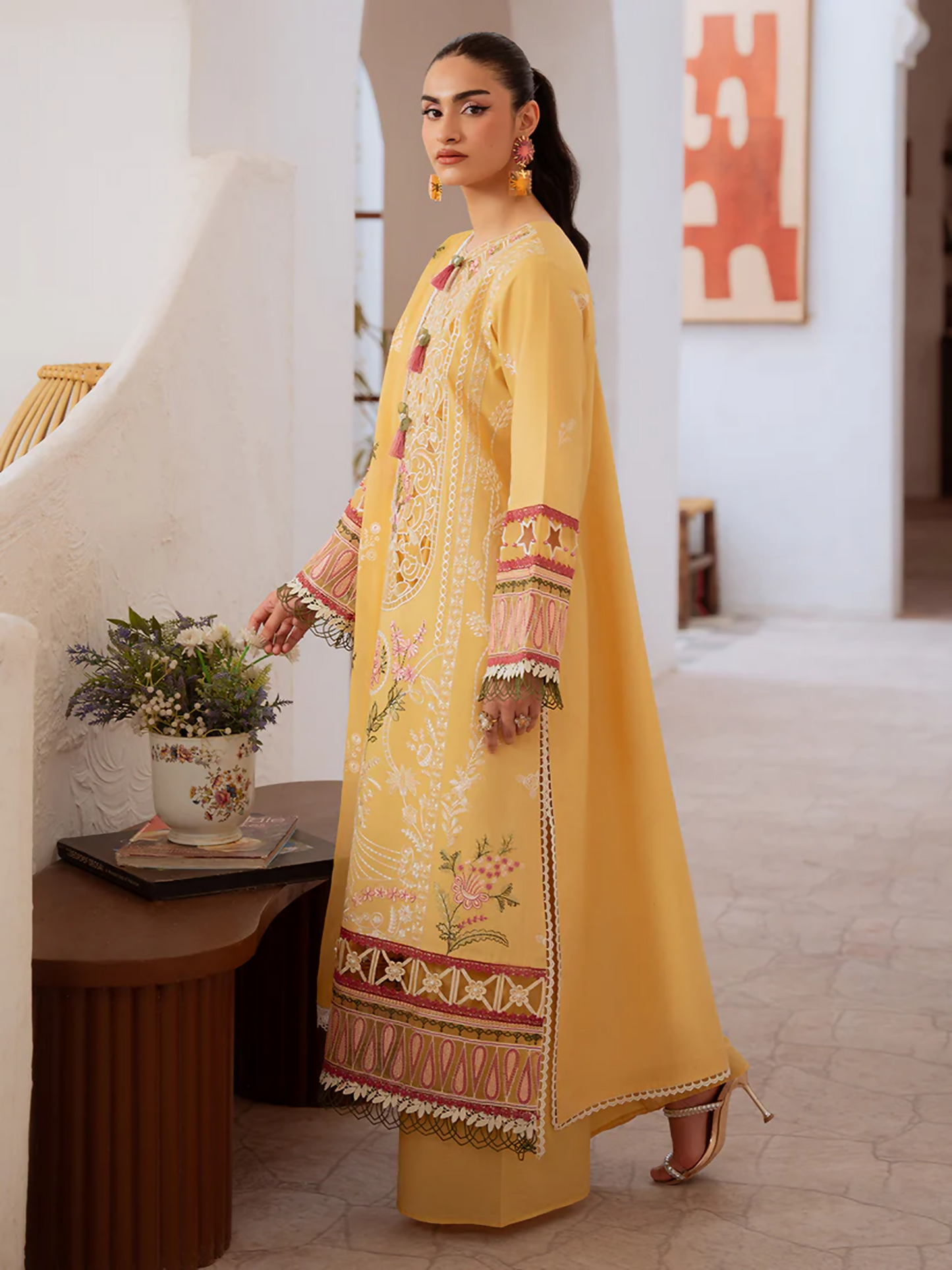 Mahnur Shanaya Lawn Embroidered Stitched 3-Piece Suit-SN-01