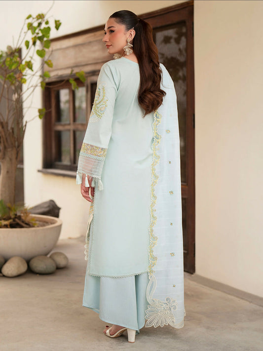 Mahnur Angan Lawn'26 Embroidered Unstitched 3-Piece Suit-AN-013