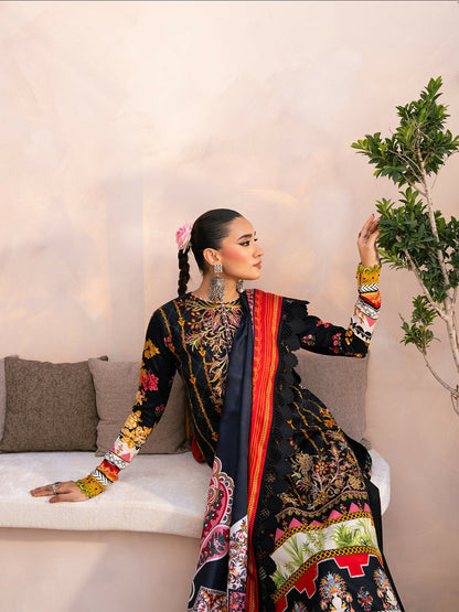 Binilyas Kotrai Embroidered Unstitched 3-Piece Suit-794 - B