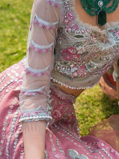 Shiza Hassan Lillian Wedding Formals Net Embellished Stitched 3-Piece Suit-Irina