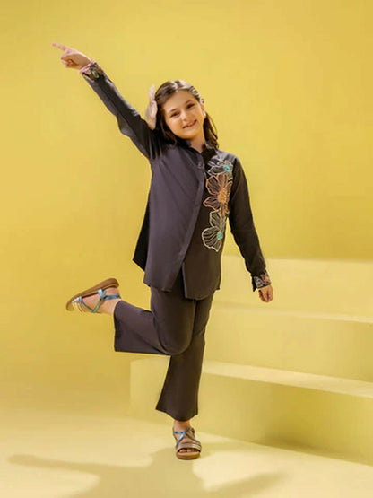 Velvour Girls Embroidered Co Ord Set - VG135-A