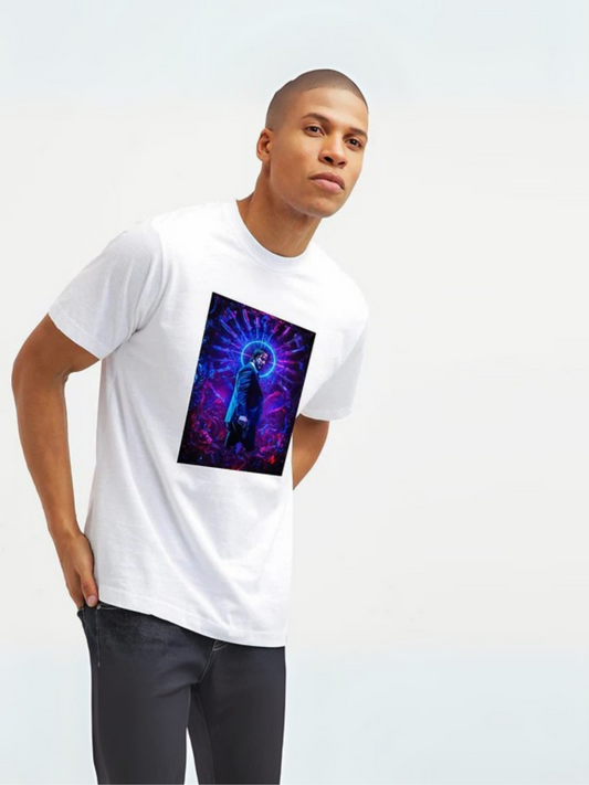 White Jupiter Printed Pro J.W. Graphic Tee-Shirt-13513